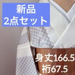正絹 絽 訪問着 金彩 夏袋帯付き 2点セット トールサイズ 裄69 裄70