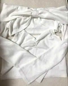 lilLilly リルリリー リボントップス キャミソール付き