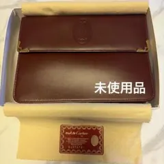カルティエ セカンドバッグ マストライン レザー ボルドー クラッチバッグ ロゴ