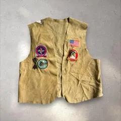 USA 星条旗 レザー ベスト 本革 黒 - メルカリ