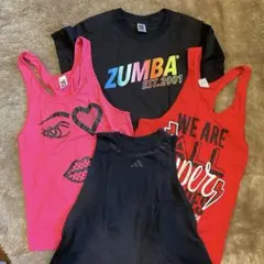 ZUMBA トレーニングウェア 4枚セット レディース タンクトップ・Tシャツ