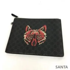GUCCI 折財布 GGスプリーム ウルフ オオカミ 黒 ブラック 2897 - メルカリ