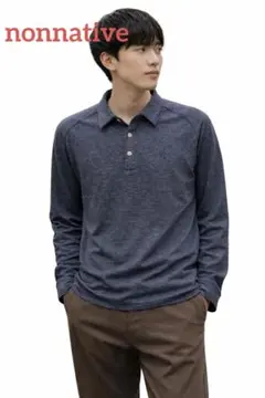 nonnative 日本製 ボーダー 長袖ポロシャツ ロンポロ 刺繍ロゴサイズ2のサムネイル