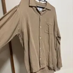 GLOBAL WORK 長袖シャツ ベージュ Lサイズ