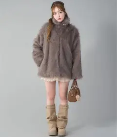 ブラウン ファーコート