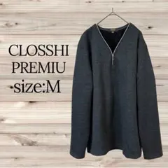 CLOSSHI PREMIUM 【LL】 ハーフジップ ニット・裏起毛で暖かい