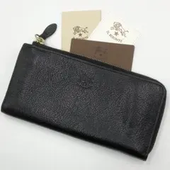 未使用級　イルビゾンテ　長財布　L字ウォレット　レザー　ブラック　イタリア製