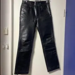 希少　Levi's リーバイス　505 ストレート　レザーパンツ　リアルレザー