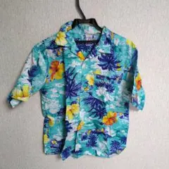 アロハシャツ　水色