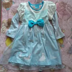 Disney Frozen アナ雪ワンピース 110cm 水色　美品