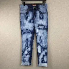 完売品[GOTCHA] ストレッチ ハード ブリーチ バック ロゴ デニム