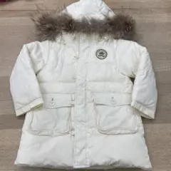 エニィファム　中綿　ダウンコート　白　フード取り外し可能