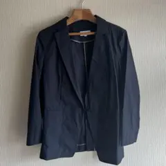 ネイビー テーラードジャケット シングルボタン