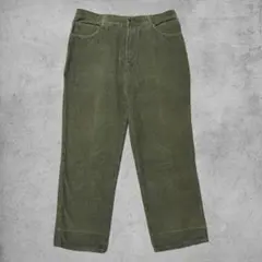 80s Euro vintage コーデュロイパンツ カーキ タック 太畝 90s イタリア製 RIFLE ツータック 太畝 コーデュロイパンツ