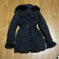 GRL グレイル　ベルト付き　ファーダウンコートkd13