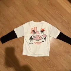 ZARA レイヤード風バックプリントロンT 116cm