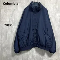 90s Columbia フリースシェルジャケット　2XL ネイビー　デカめ