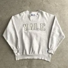 90sラッセルYALEハイコットン前VスウェットUSA製グレーXL