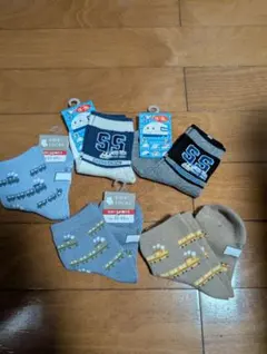 キッズ靴下 電車柄、新幹線柄 5足セット　15-19/15-20