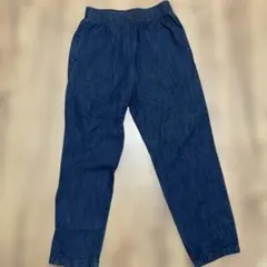 GU ダークブルー ウエストゴム デニムパンツ