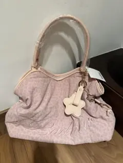 Bad blue ヒョウ柄 ピンクハンドバッグ