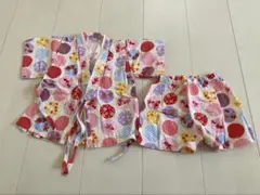 80サイズ 和柄甚平・ショートパンツセット