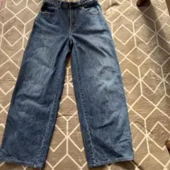 ワイドレッグデニム インディゴブルー