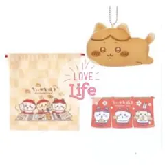 ちいかわ焼き　ハチワレマスコット 巾着 ステッカー セット