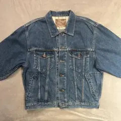 デニムジャケット 濃い青 ボックスシルエット