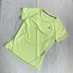 【adidas 】蛍光イエロー トレーニングトップス/TシャツM〜Lサイズ