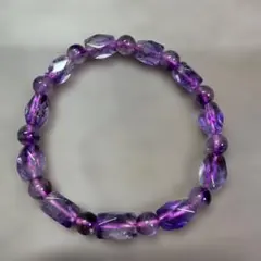 希少！アメトリン タンブルカット ブレスレット 約16cm バイカラー