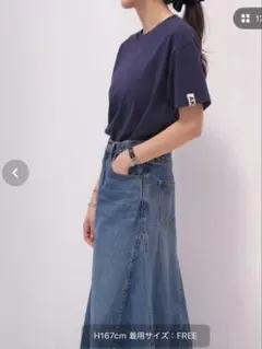 AKTE ポイントタグTシャツ ネイビーのサムネイル