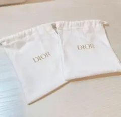 【未使用品】ノベルティ クリスチャンディオール白巾着×2枚