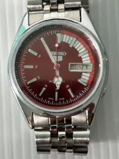 SEIKO 5 セイコー5 ⭐️赤文字盤 ⭐️自動巻き ⭐️ヴィンテージ