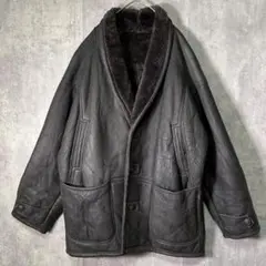 【最高級革使用】 ニールバレット ラムレザー ムートン ロング丈 超希少 コート ニールバレット ムートンコート シアリング 羊革 ブラウン L レザー