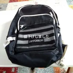 diffusion ロゴテープ リュック ブラック