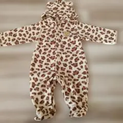 ヒョウ柄 フリース着ぐるみ 60-70cm