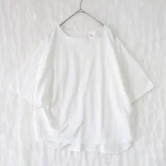 新品タグ Tシャツ 無地 形態安定 綿 XL ホワイト 大きいサイズ クロップド