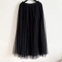 新品☆JAYROジャイロ　黒　チュール ロングスカートのサムネイル