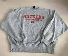 レア　NIKE Y2K ラトガース大学　カレッジロゴ　刺繍スウェット　グレー