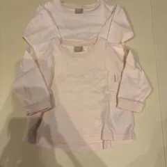 petit main 長袖トップス 80cm ピンク　2枚セット