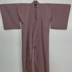 小紋 着物 縦縞 ストライプ柄　洗える着物
