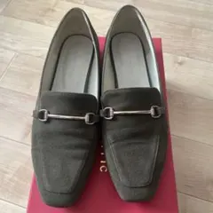 Oriental Traffic スエードローファー オリーブグリーン