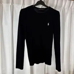 ラルフローレンブラック コットン100% 長袖Tシャツ SPサイズ
