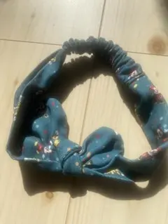 【極美品！】ディズニー ミッキー ミニー ヘアバンド カチューム リボン 総柄