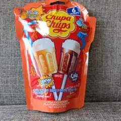 【日本未発売】韓国菓子 チュッパチャップス　キャンディ オレンジ味＆コーラ味のサムネイル