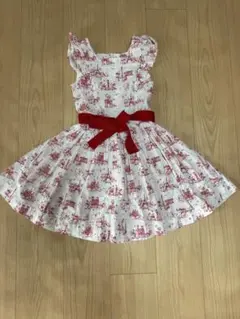 プチバトー ノースリーブワンピース 128cm