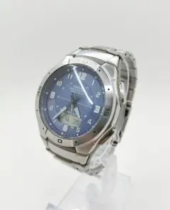 カシオ wave ceptor WVA-470 腕時計 アナデジ 電波ソーラー