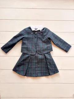 ジャケット スカート セット 110cm ＋リボン付きポロシャツ3点セット