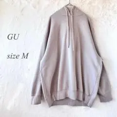 GU パーカー Mサイズ グレー プルオーバー 無地 カジュアル 1192